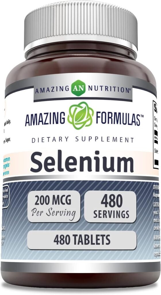 Amazing Formulas Selenium 200 mcg 480 Tablets Supplement | Non-GMO | Gluten Free | Made in USA