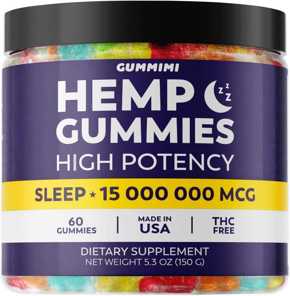 HÐµmp Gummies for RÐµstful Nap - High Potency, Organic  Infused with Omega 3 6 9  Vitamin E, Natural Fruit Flavor, 60 Edible Easy, Tasty Naturals, Grown  Made in USA