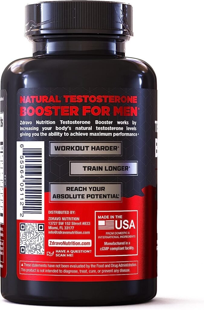 Testosterone Booster for Men - Tongkat Ali - Testosterone Supplement for Libido, Stamina, Strength, Endurance, Muscle Growth - Male Enhancing Supplement Pills - Mens Test Booster - Workout Supplement